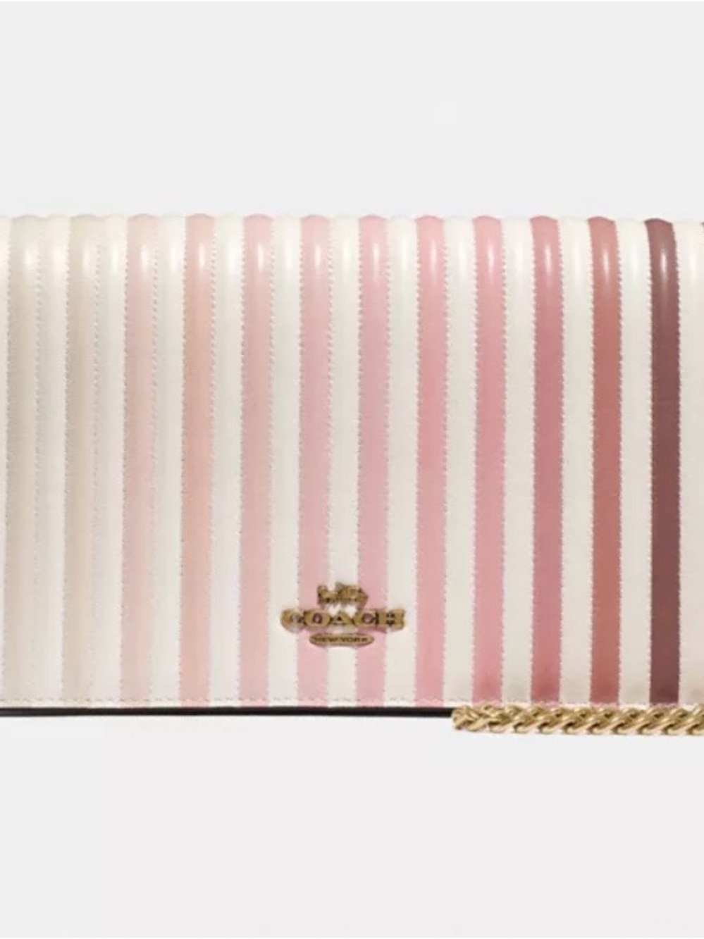 Coach Callie Foldover Chain Clutch With Ombré Quilting